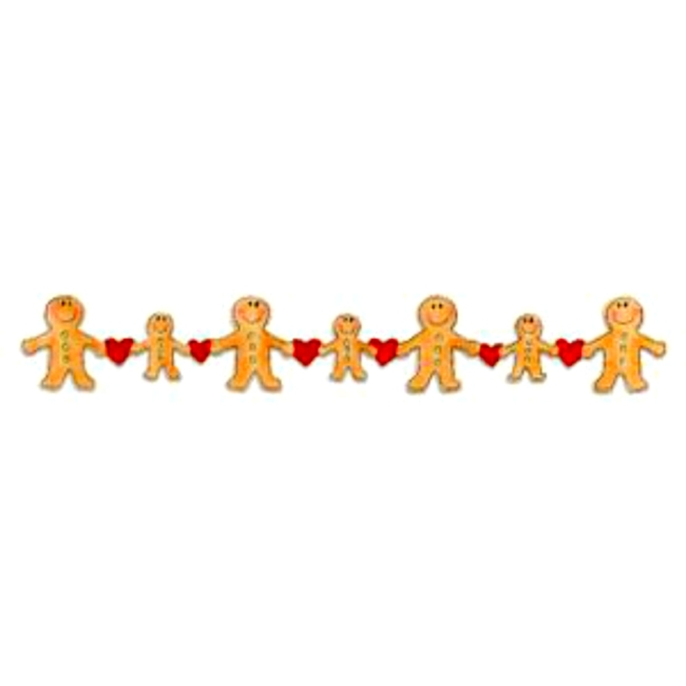 SIZZLITS Die - Decorative Strip Gingerbread Men w/ Hearts